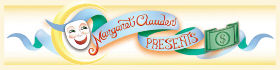 The Margaret Clauder Presents page banner.