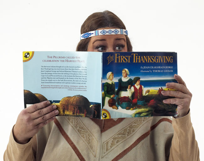 Photo of Margaret Clauder as Singing Bird the Native American.